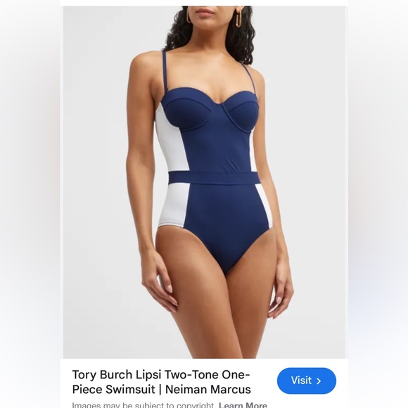 Tory Burch
Lipsi Two-Tone One-Piece
Swimsuit - Picture 5 of 11